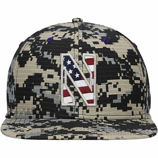 Men's Under Armour Camo Northwestern Wildcats On Field Baseball Performance Fitted Hat 2 Men's Under Armour Camo Northwestern Wildcats On Field Baseball Performance Fitted Hat - Image 2