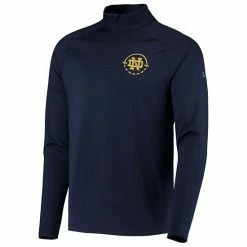 Men's Under Armour Navy Notre Dame Fighting Irish Coaches On-Court Basketball Raglan Quarter-Zip Jacket -Under Armour SHOP unnamed file 13443