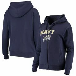 Women's Under Armour Navy Navy Midshipmen All Day Fleece Full-Zip Hoodie