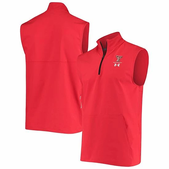 Men's Under Armour Red Texas Tech Red Raiders Sideline Squad Coaches Quarter-Zip Vest 2 Men's Under Armour Red Texas Tech Red Raiders Sideline Squad Coaches Quarter-Zip Vest - Image 2