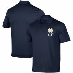 Men's Under Armour Navy Notre Dame Fighting Irish Additions Performance 2.0 Polo