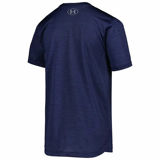 Youth Under Armour Heathered Navy Auburn Tigers Vent Tech Mesh T-Shirt 4 Youth Under Armour Heathered Navy Auburn Tigers Vent Tech Mesh T-Shirt - Image 4