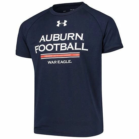 Youth Under Armour Navy Auburn Tigers Football Raglan Performance T-Shirt 3 Youth Under Armour Navy Auburn Tigers Football Raglan Performance T-Shirt - Image 3