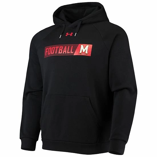 Men's Under Armour Black Maryland Terrapins 2021 Sideline Football All-Day Raglan Pullover Hoodie 2 Men's Under Armour Black Maryland Terrapins 2021 Sideline Football All-Day Raglan Pullover Hoodie - Image 2