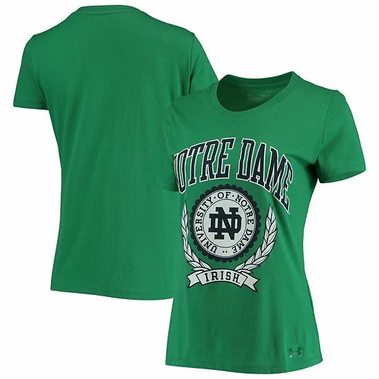 Women's Under Armour Kelly Green Notre Dame Fighting Irish T-Shirt 1 Women's Under Armour Kelly Green Notre Dame Fighting Irish T-Shirt