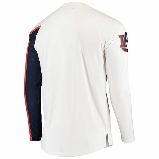 Men's Under Armour White Auburn Tigers On-Court Basketball Long Sleeve Raglan Performance T-Shirt 3 Men's Under Armour White Auburn Tigers On-Court Basketball Long Sleeve Raglan Performance T-Shirt - Image 3
