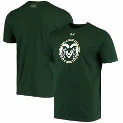 Men's Under Armour Green Colorado State Rams School Logo Performance Cotton T-Shirt