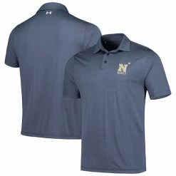 Men's Under Armour Navy Navy Midshipmen Green Trail Stripe Polo