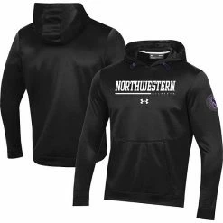 Men's Under Armour Black Northwestern Wildcats Sideline Pullover Hoodie