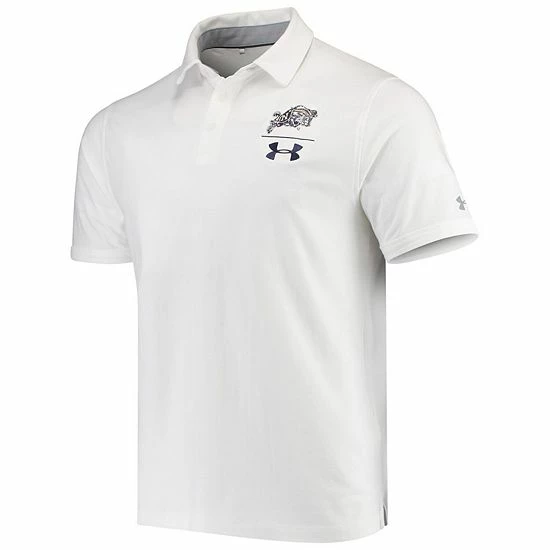 Under Armour Men's Heathered White Navy Midshipmen Tri-Blend Performance Polo 3 Under Armour Men's Heathered White Navy Midshipmen Tri-Blend Performance Polo - Image 3