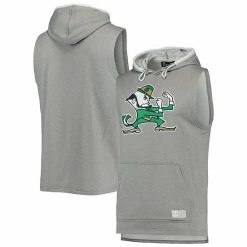 Men's Under Armour Gray Notre Dame Fighting Irish Game Day Tech Sleeveless Hoodie
