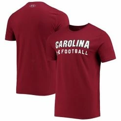 Men's Under Armour Garnet South Carolina Gamecocks Throwback Football T-Shirt