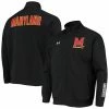 Men's Under Armour Black Maryland Terrapins Raglan Game Day Triad Full-Zip Jacket
