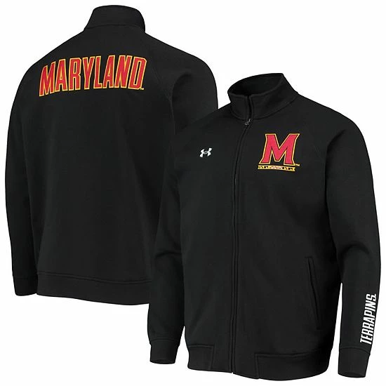 Men's Under Armour Black Maryland Terrapins Raglan Game Day Triad Full-Zip Jacket 2 Men's Under Armour Black Maryland Terrapins Raglan Game Day Triad Full-Zip Jacket - Image 2