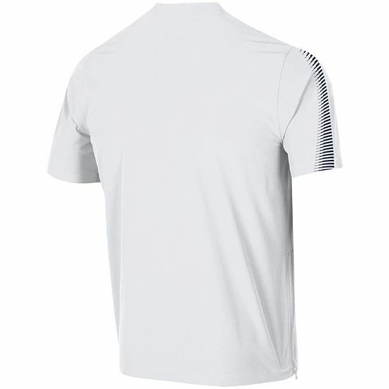 Men's Under Armour White Notre Dame Fighting Irish 2021 Sideline Motivate Short Sleeve Quarter-Zip Polo 4 Men's Under Armour White Notre Dame Fighting Irish 2021 Sideline Motivate Short Sleeve Quarter-Zip Polo - Image 4