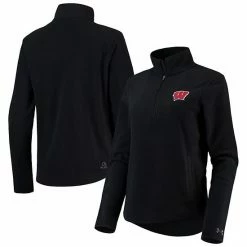 Women's Under Armour Black Wisconsin Badgers Team Performance Quarter-Zip Jacket