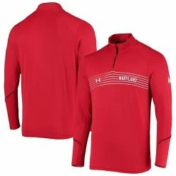 Men's Under Armour Red Maryland Terrapins Sideline Performance Lightweight Quarter-Zip Jacket