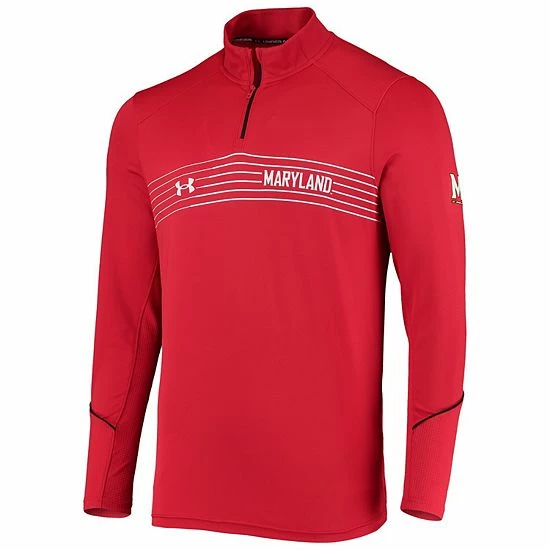 Men's Under Armour Red Maryland Terrapins Sideline Performance Lightweight Quarter-Zip Jacket 3 Men's Under Armour Red Maryland Terrapins Sideline Performance Lightweight Quarter-Zip Jacket - Image 3