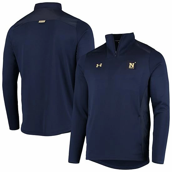 Men's Under Armour Navy Navy Midshipmen 2021 Sideline Command Quarter-Zip Jacket 1 Men's Under Armour Navy Navy Midshipmen 2021 Sideline Command Quarter-Zip Jacket
