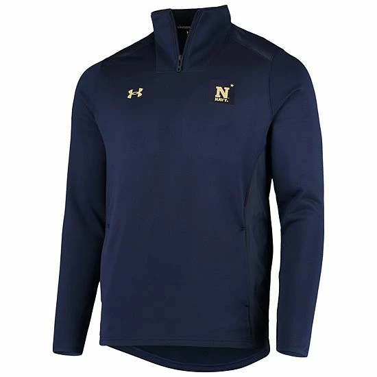 Men's Under Armour Navy Navy Midshipmen 2021 Sideline Command Quarter-Zip Jacket 2 Men's Under Armour Navy Navy Midshipmen 2021 Sideline Command Quarter-Zip Jacket - Image 2