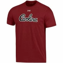 Men's Under Armour Garnet South Carolina Gamecocks School Logo Wordmark Performance Cotton T-Shirt -Under Armour SHOP unnamed file 13639