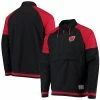 Men's Under Armour Black/Red Wisconsin Badgers Gameday Anorak Raglan Performance Half-Zip Jacket