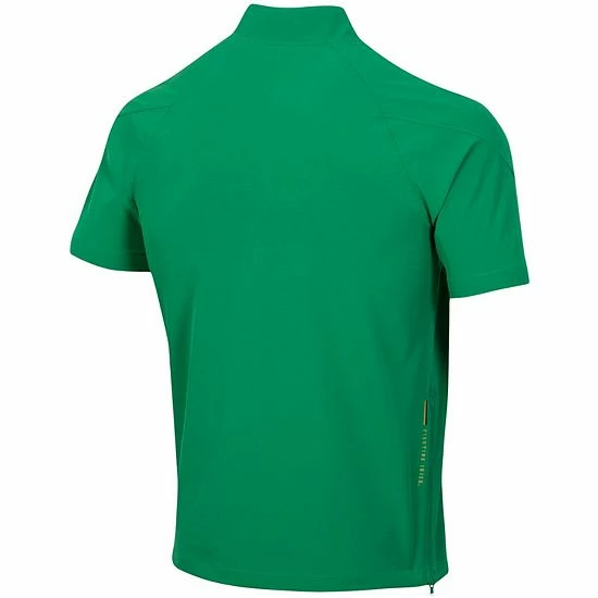 Men's Under Armour Green Notre Dame Fighting Irish Squad Coaches Short Sleeve Raglan Quarter-Zip Jacket 4 Men's Under Armour Green Notre Dame Fighting Irish Squad Coaches Short Sleeve Raglan Quarter-Zip Jacket - Image 4