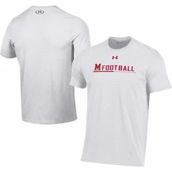 Men's Under Armour White Maryland Terrapins 2022 Sideline Football Performance Cotton T-Shirt