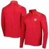 Men's Under Armour Red Maryland Terrapins All Day Tri-Blend Quarter-Zip Jacket