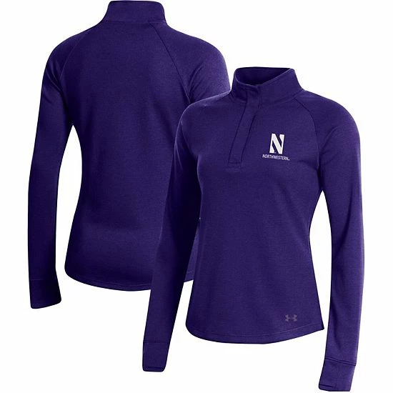 Women's Under Armour Purple Northwestern Wildcats Double-Knit Jersey Quarter-Snap Pullover Jacket 1 Women's Under Armour Purple Northwestern Wildcats Double-Knit Jersey Quarter-Snap Pullover Jacket