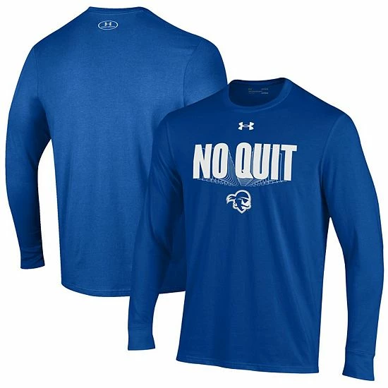 Men's Under Armour Blue Seton Hall Pirates Shooter Performance Long Sleeve T-Shirt 2 Men's Under Armour Blue Seton Hall Pirates Shooter Performance Long Sleeve T-Shirt - Image 2