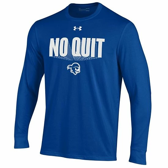 Men's Under Armour Blue Seton Hall Pirates Shooter Performance Long Sleeve T-Shirt 3 Men's Under Armour Blue Seton Hall Pirates Shooter Performance Long Sleeve T-Shirt - Image 3