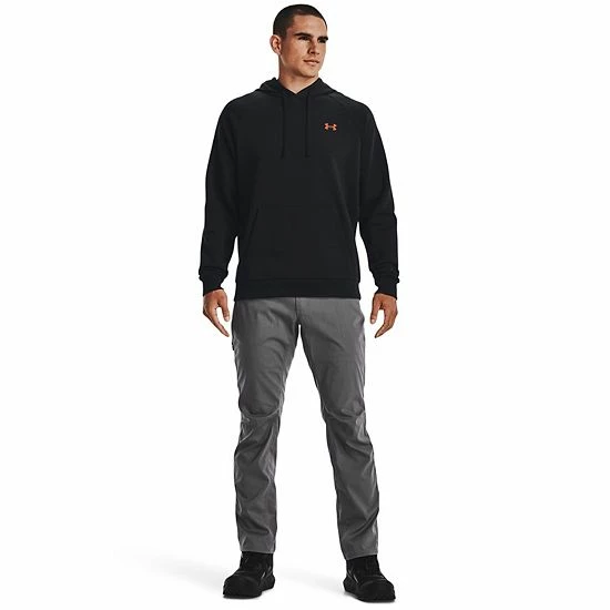 Men's Under Armour Rival Fleece Mountain Hoodie Pewter 3 Men's Under Armour Rival Fleece Mountain Hoodie Pewter - Image 3