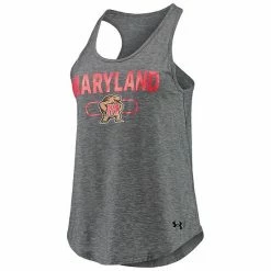 Women's Under Armour Heathered Charcoal Maryland Terrapins Tri-Blend Performance Tank Top -Under Armour SHOP unnamed file 13739