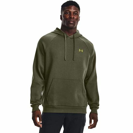 Men's Under Armour Rival Fleece Mountain Hoodie Pewter 8 Men's Under Armour Rival Fleece Mountain Hoodie Pewter - Image 8