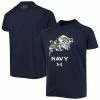 Youth Under Armour Navy Navy Midshipmen Logo Lockup Performance T-Shirt