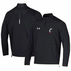 Men's Under Armour Black Cincinnati Bearcats Motivate 2.0 Quarter-Zip Jacket