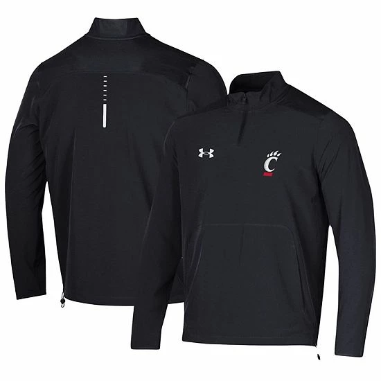 Men's Under Armour Black Cincinnati Bearcats Motivate 2.0 Quarter-Zip Jacket 2 Men's Under Armour Black Cincinnati Bearcats Motivate 2.0 Quarter-Zip Jacket - Image 2