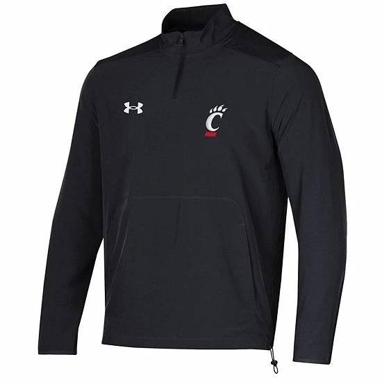 Men's Under Armour Black Cincinnati Bearcats Motivate 2.0 Quarter-Zip Jacket 3 Men's Under Armour Black Cincinnati Bearcats Motivate 2.0 Quarter-Zip Jacket - Image 3