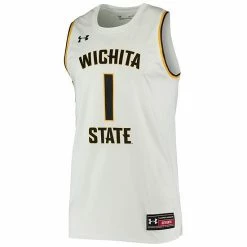 Men's Under Armour #1 White Wichita State Shockers Replica Basketball Jersey 5 Men's Under Armour #1 White Wichita State Shockers Replica Basketball Jersey -Under Armour SHOP unnamed file 13757