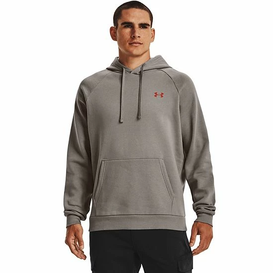 Men's Under Armour Rival Fleece Mountain Hoodie Pewter 10 Men's Under Armour Rival Fleece Mountain Hoodie Pewter - Image 10