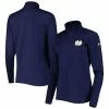 Women's Under Armour Navy Notre Dame Fighting Irish Tech Mesh Performance Quarter-Zip Jacket