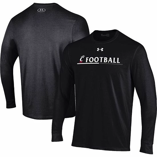 Men's Under Armour Black Cincinnati Bearcats 2022 Sideline Football Long Sleeve T-Shirt 1 Men's Under Armour Black Cincinnati Bearcats 2022 Sideline Football Long Sleeve T-Shirt