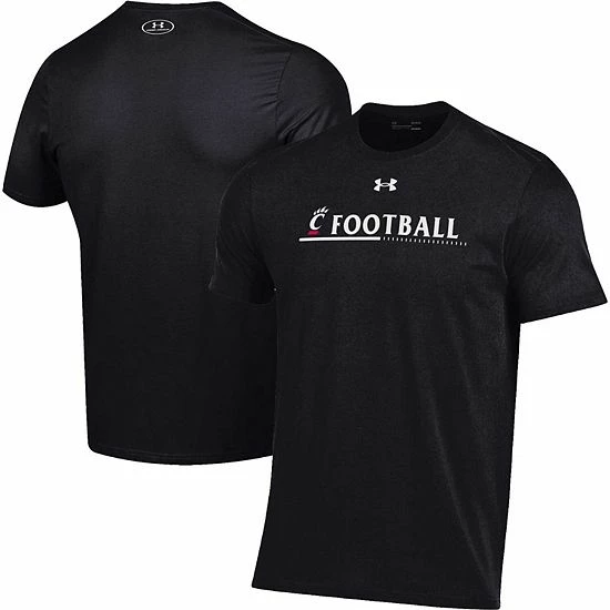 Men's Under Armour Black Cincinnati Bearcats 2022 Sideline Football Performance Cotton T-Shirt 2 Men's Under Armour Black Cincinnati Bearcats 2022 Sideline Football Performance Cotton T-Shirt - Image 2