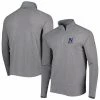 Men's Under Armour Heathered Gray Navy Midshipmen All Day Tri-Blend Quarter-Zip Jacket