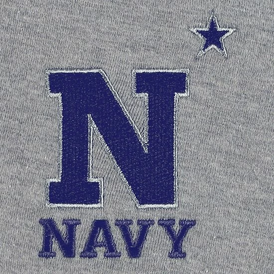 Men's Under Armour Heathered Gray Navy Midshipmen All Day Tri-Blend Quarter-Zip Jacket 5 Men's Under Armour Heathered Gray Navy Midshipmen All Day Tri-Blend Quarter-Zip Jacket - Image 5