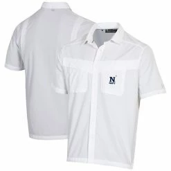 Navy Midshipmen Under Armour Tide Chaser Performance Button-Up Shirt - White