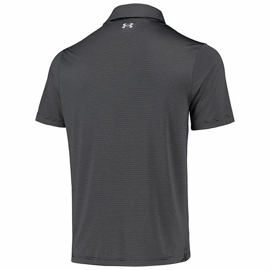 Men's Under Armour Black Northwestern Wildcats Green Trail Stripe Polo 4 Men's Under Armour Black Northwestern Wildcats Green Trail Stripe Polo - Image 4