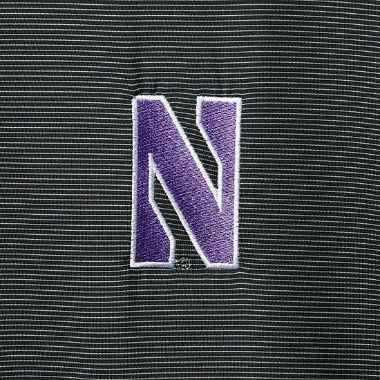 Men's Under Armour Black Northwestern Wildcats Green Trail Stripe Polo 5 Men's Under Armour Black Northwestern Wildcats Green Trail Stripe Polo - Image 5