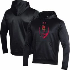 Men's Under Armour Black Maryland Terrapins Football Icon Pullover Hoodie